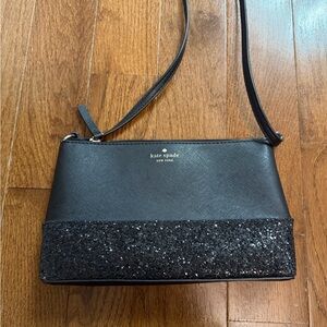 Kate Spade Black and Glitter Crossbody Bag